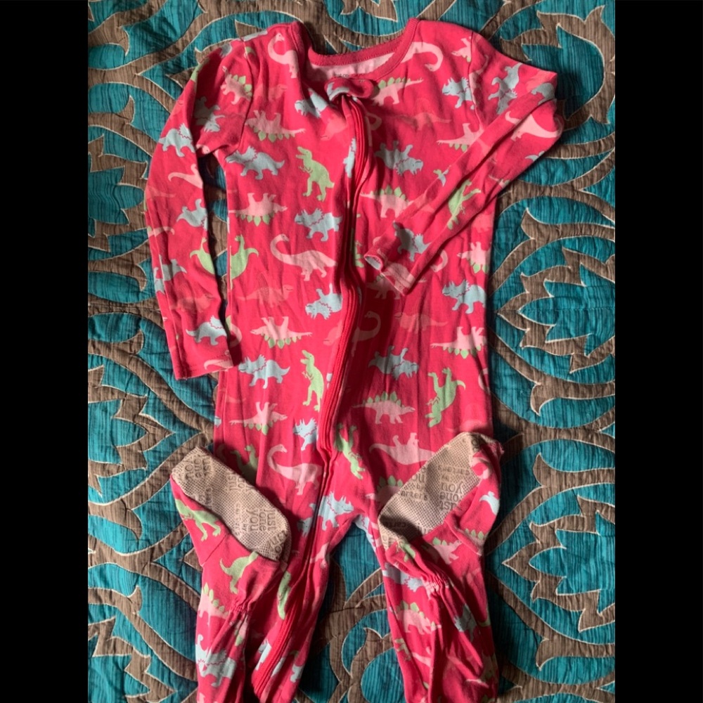 Carter’s pink cotton footed pjs